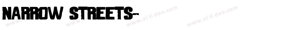 NARROW STREETS字体转换